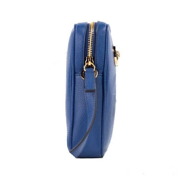 Versace Leather Medusa Navy Blue Crossbody Bag - Picture 3 of 6